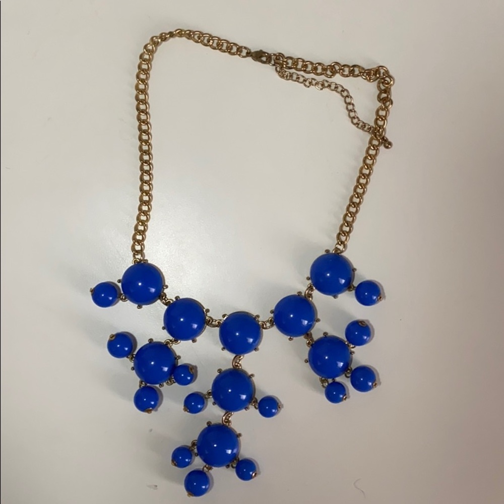 Blue Bubble Statement Necklace